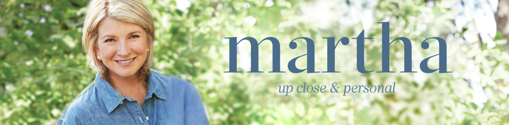 Top banner image. Martha Stewart, up close and personal.