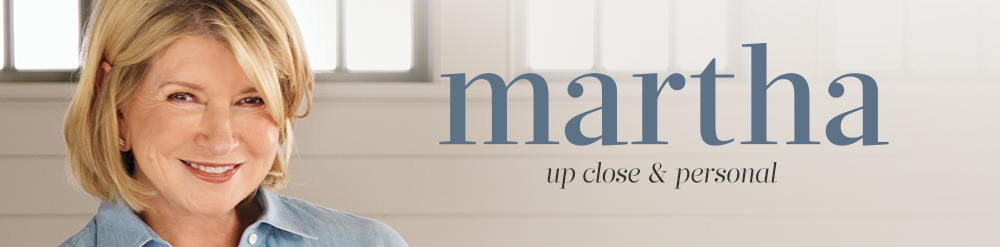 Top banner image. Martha Stewart, up close and personal.
